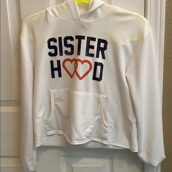 cropped hoodie “sister hood” - Picture 1 of 2